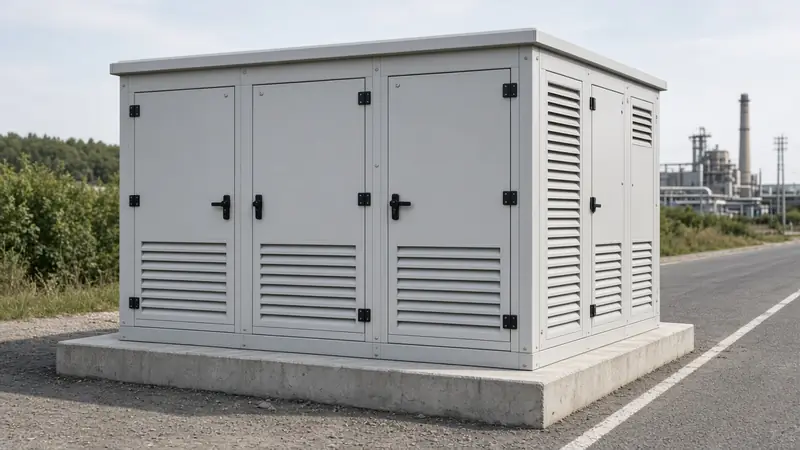 Compact substation kiosk (illustrative)