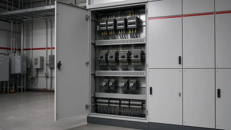 LT panel with breakers (illustrative)