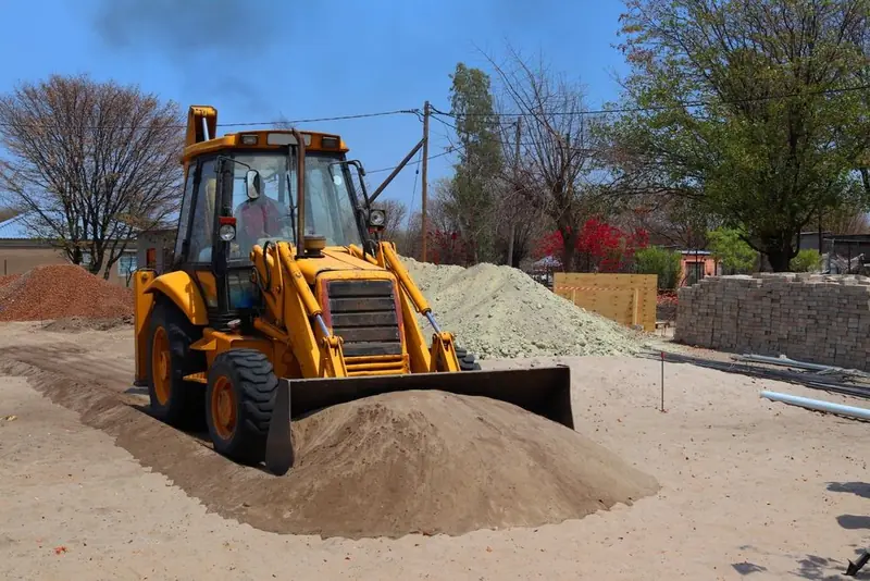 Backhoe Loader on site